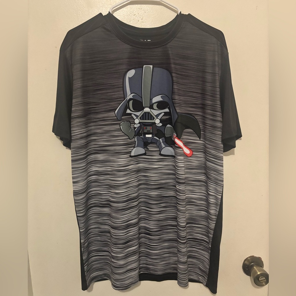 Unisex Black & Gray Star Wars Graphic Tee - Funko Pop Darth Vader